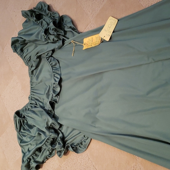 Vintage Green Dress, Sz S - Picture 8 of 12